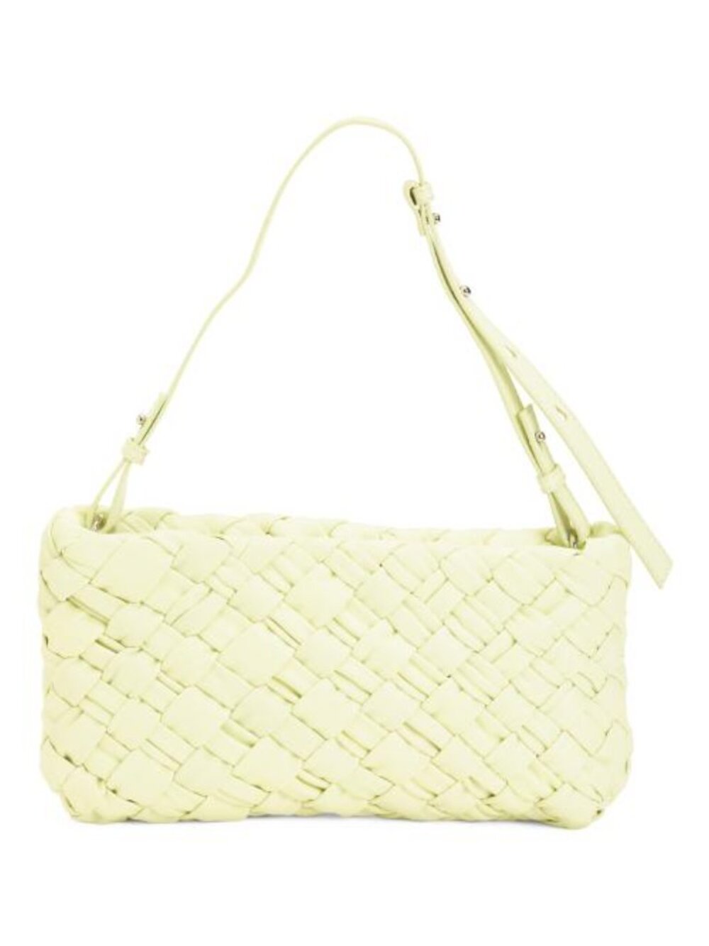 WALTER BAKER Leather Whitley Hand Woven Clutch With Shoulder Strap